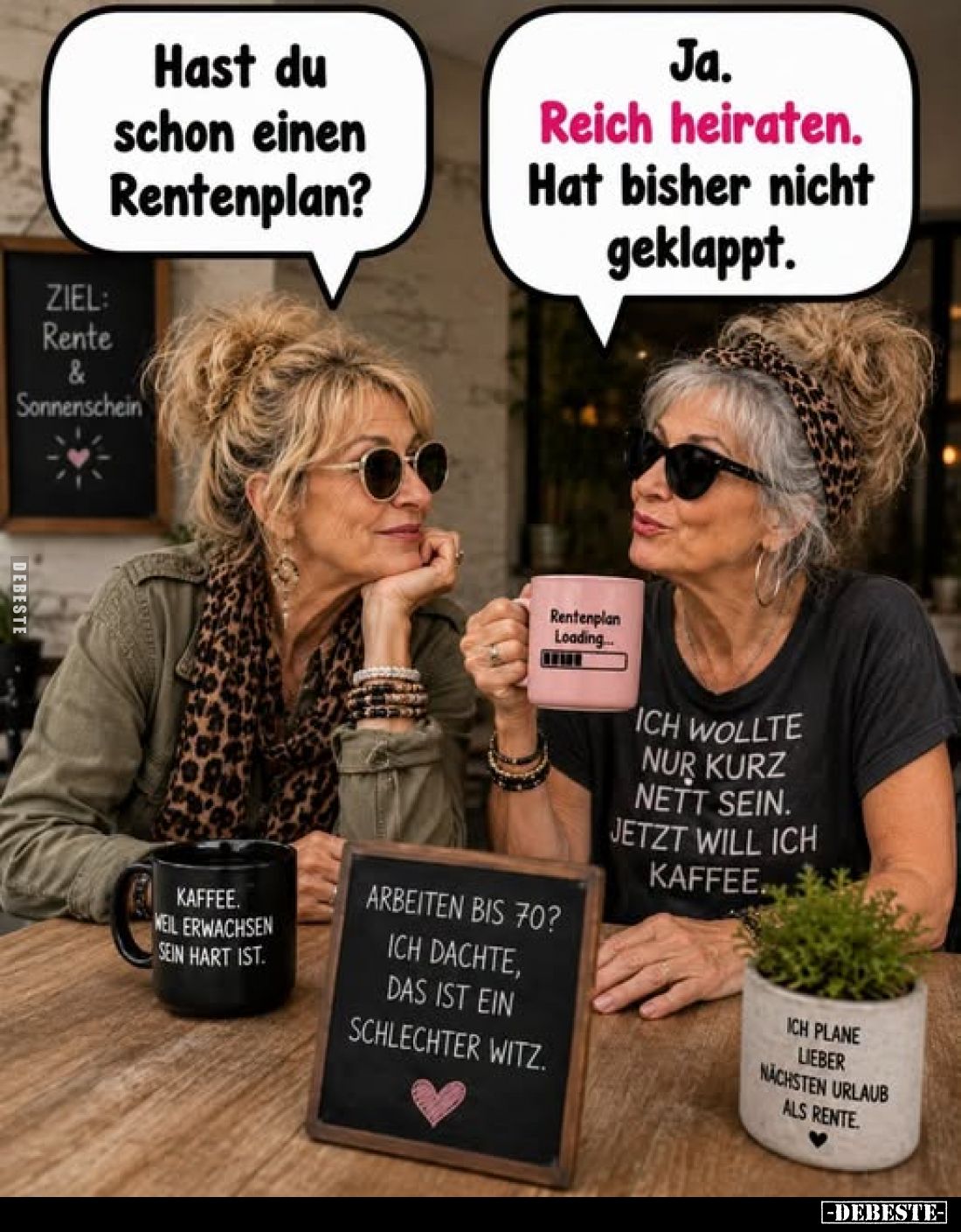 Hast du schon einen Rentenplan?
-
Ja. Reich heiraten. Hat bisher nicht geklappt.