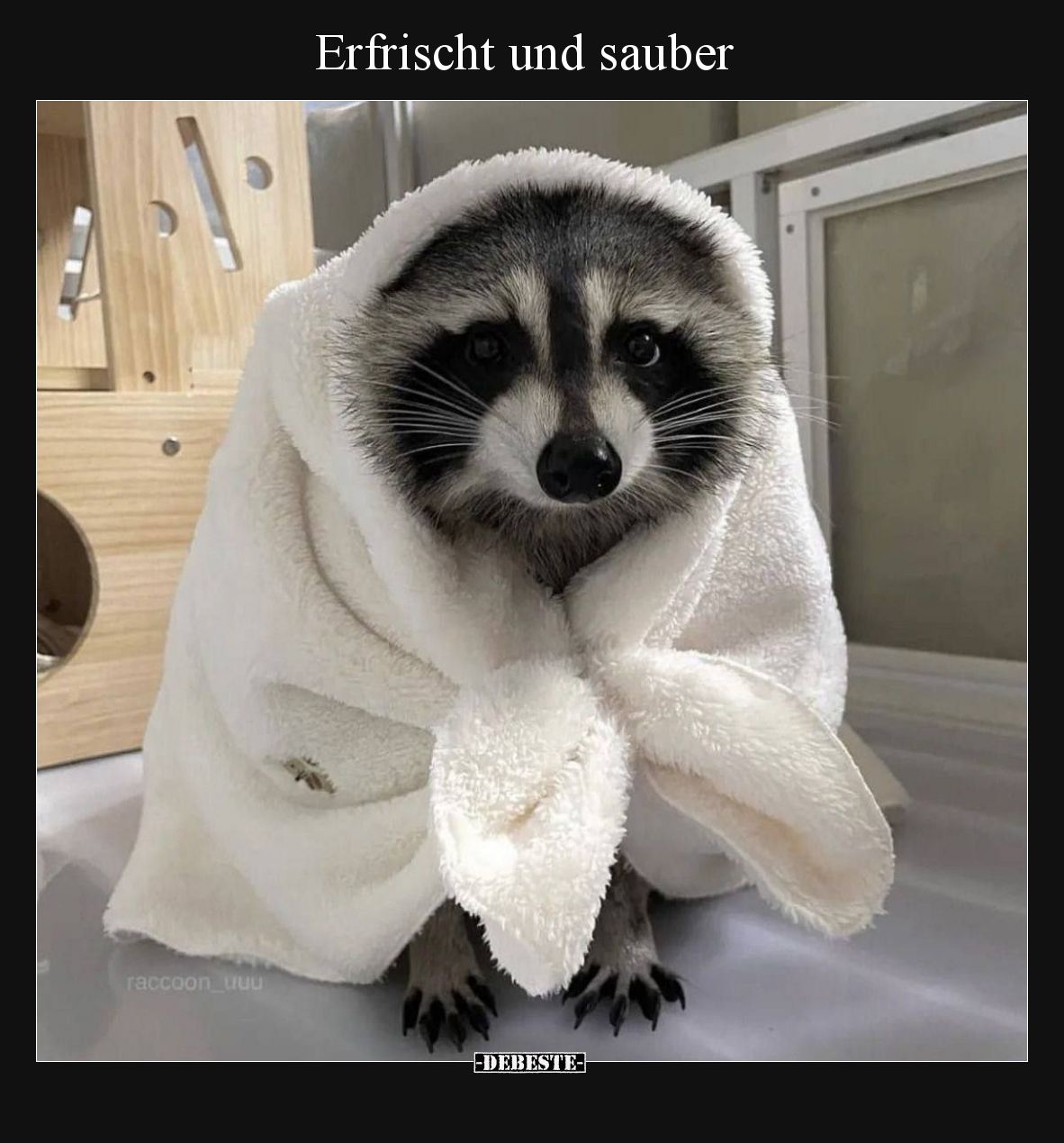Erfrischt und sauber