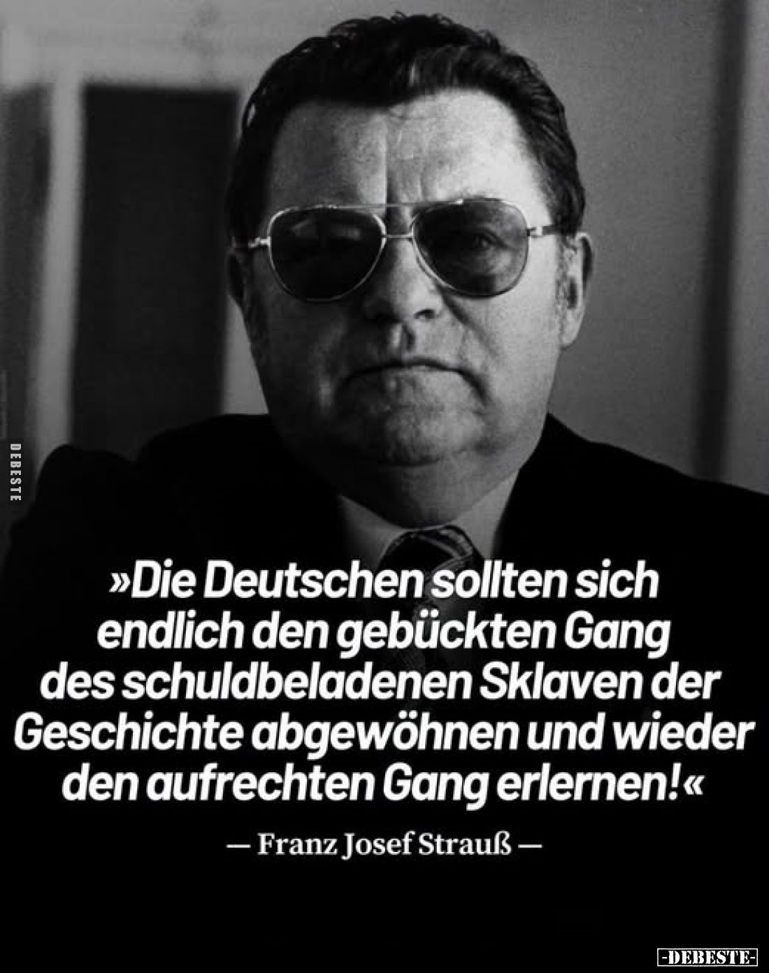 >>Die Deutschen sollten sich endlich den gebückten Gang des schuldbeladenen Sklaven der Geschichte abgewöhnen und wiede...