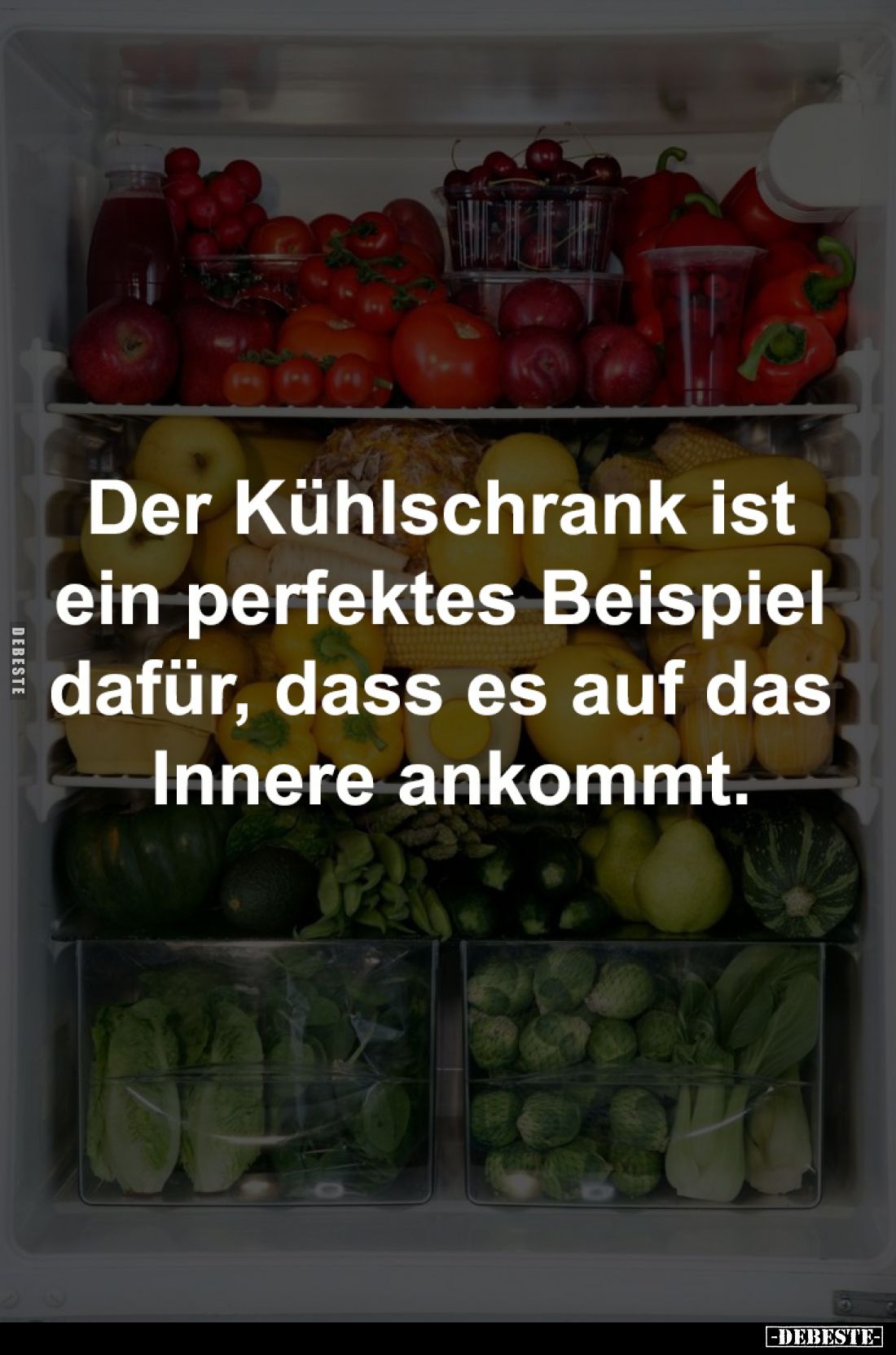 Der Kühlschrank ist
ein perfektes Beispiel dafür,
dass es auf das Innere ankommt.