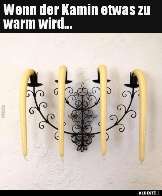 Wenn der Kamin etwas zu warm wird... - Lustige Bilder | DEBESTE.de
