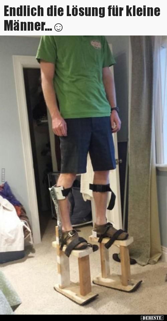 Endlich die Lösung für kleine Männer...☺