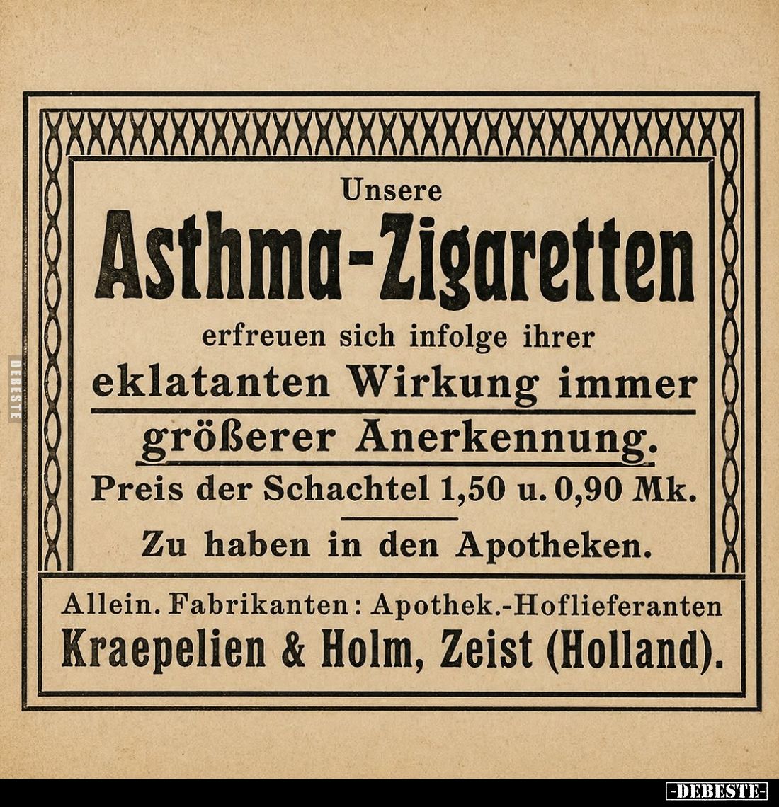 Unsere Asthma-Zigaretten erfreuen sich... - Lustige Bilder | DEBESTE.de