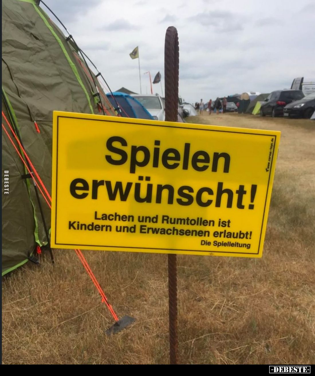 Spielen erwünscht! 
Lachen und Rumtollen ist Kindern und Erwachsenen erlaubt!