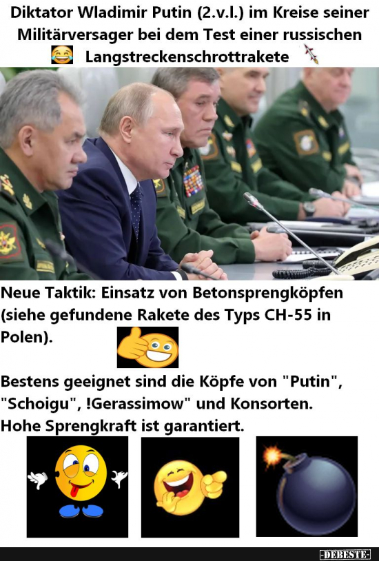 Putin und die neue russische Betonsprengkopftaktik - Lustige Bilder | DEBESTE.de