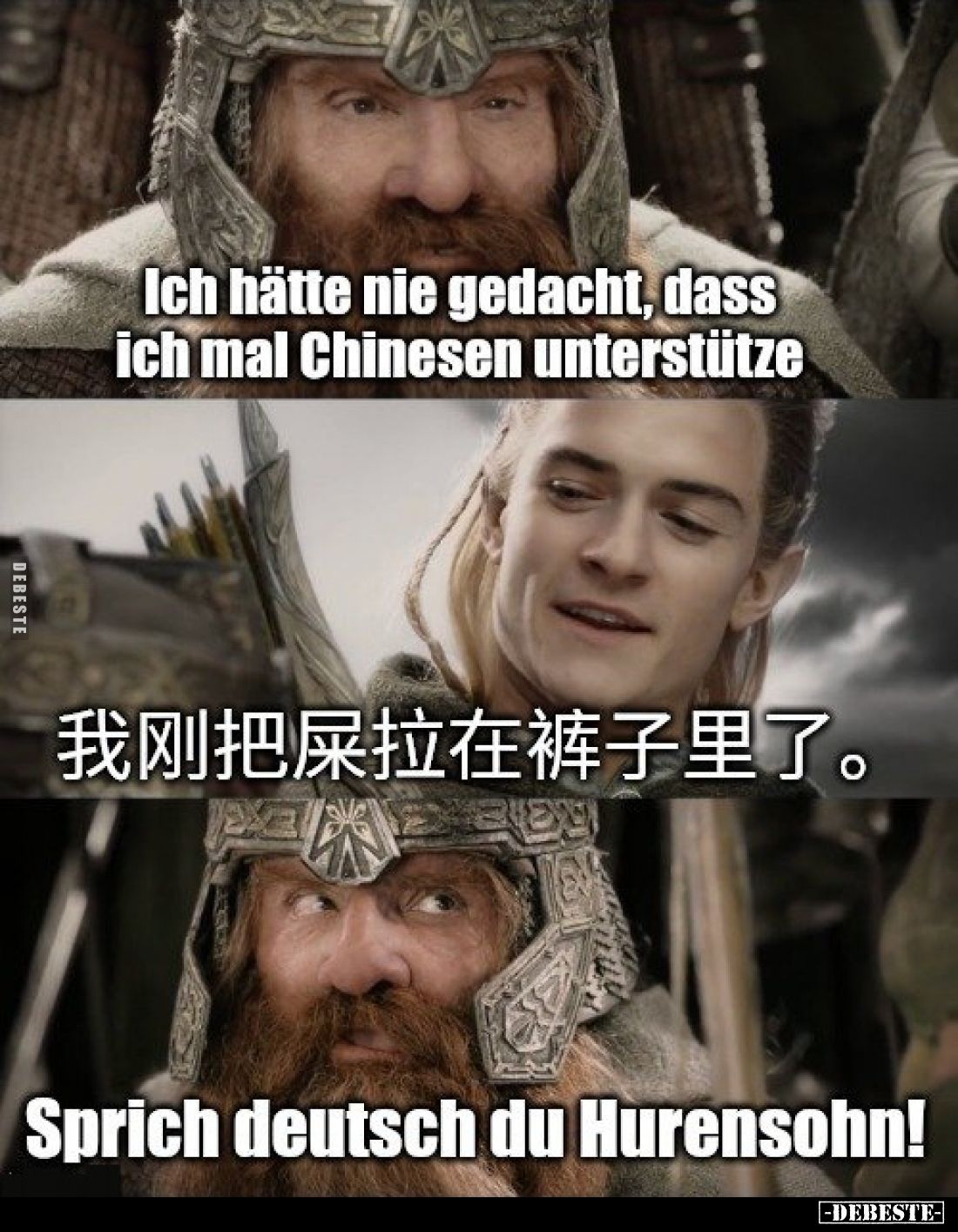 Ich hätte nie gedacht, dass ich mal Chinesen unterstütze.
---
Sprich deutsch du Hurensohn!