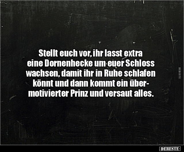 Stellt euch vor, ihr lasst extra eine Dornenhecke um euer.. - Lustige Bilder | DEBESTE.de