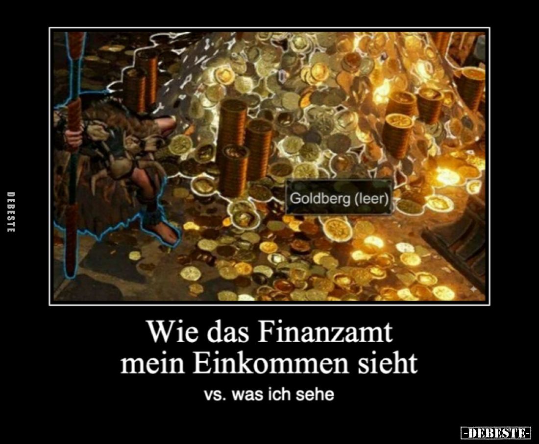 Wie das Finanzamt mein Einkommen sieht vs. was ich sehe.