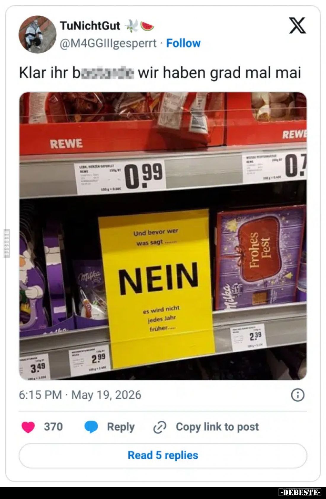 Klar ihr b****** we wir haben grad mal mai