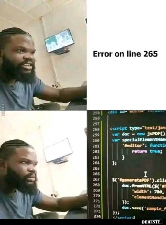 Error on line 265