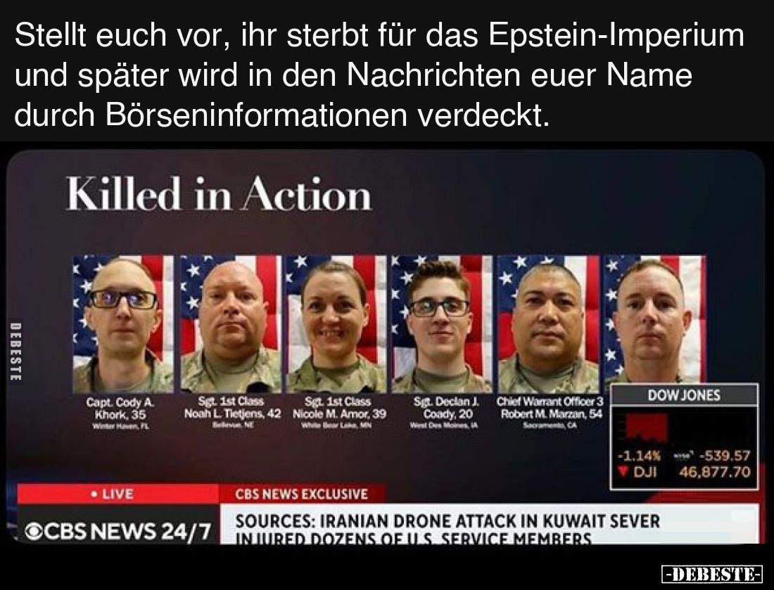 Stellt euch vor, ihr sterbt für das Epstein-Imperium und später wird in den Nachrichten euer Name durch Börseninformationen v...