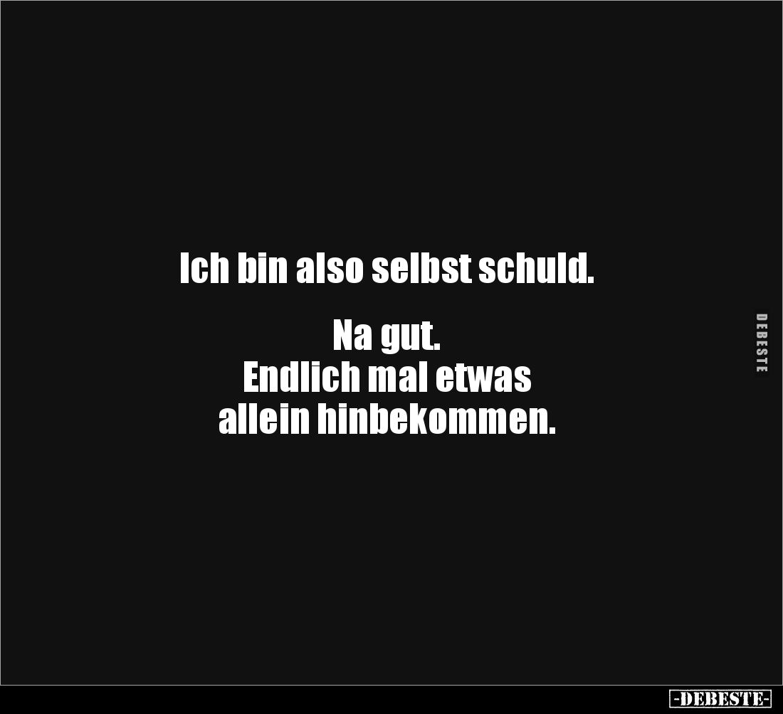 Ich bin also selbst schuld... - Lustige Bilder | DEBESTE.de