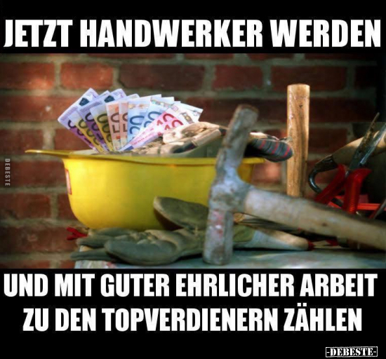 Handwerker, Arbeit