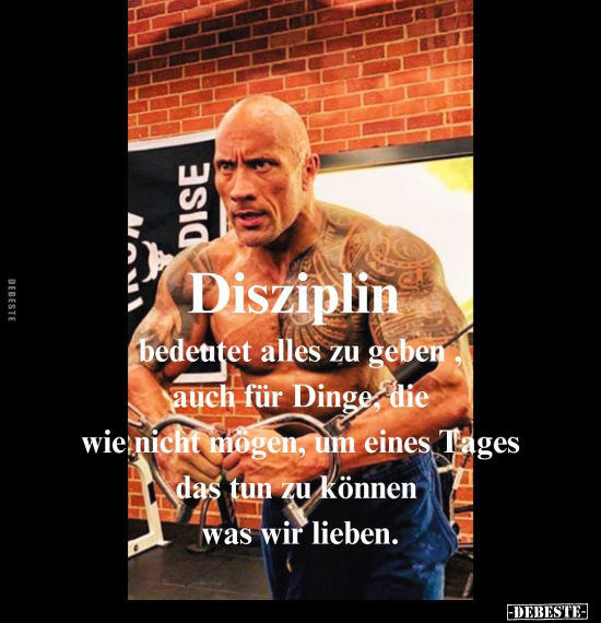 Disziplin bedeutet alles zu geben auch für Dinge.. - Lustige Bilder | DEBESTE.de