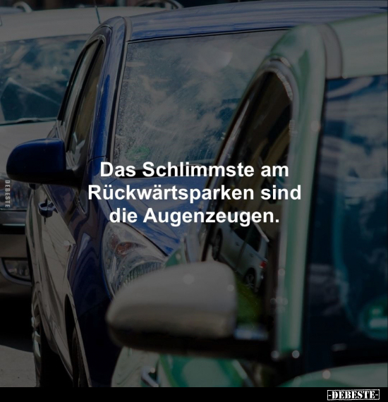 Das Schlimmste am Rückwärtsparken sind die Augenzeugen... - Lustige Bilder | DEBESTE.de