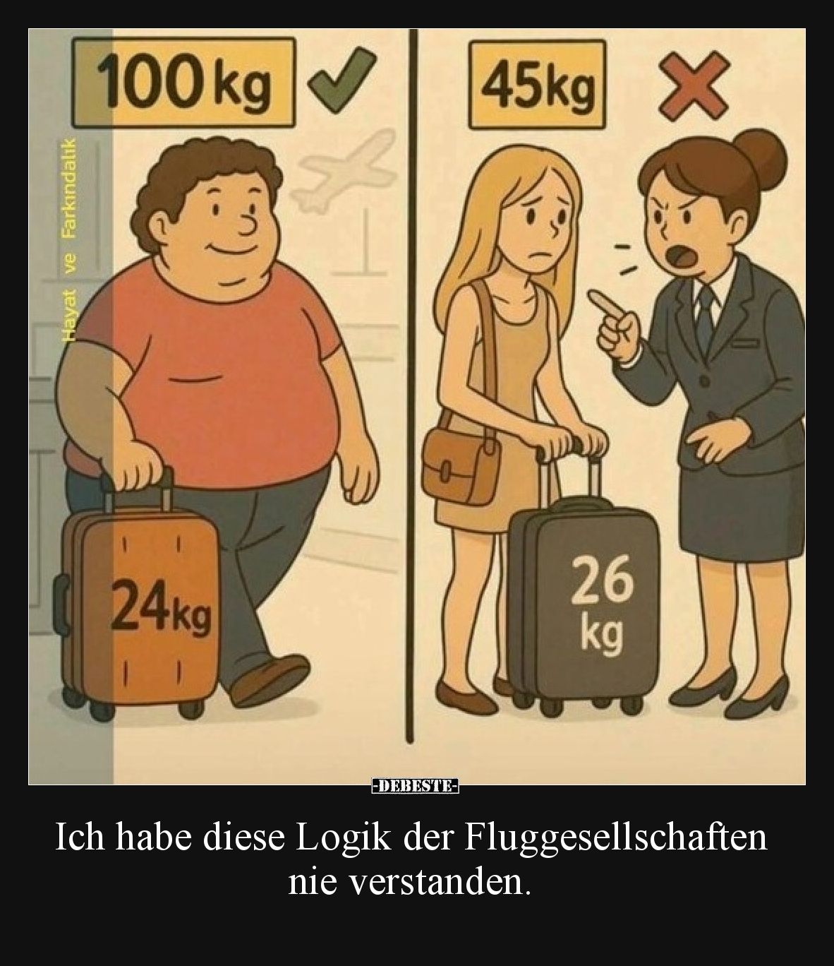 Ich habe diese Logik der Fluggesellschaften nie verstanden.