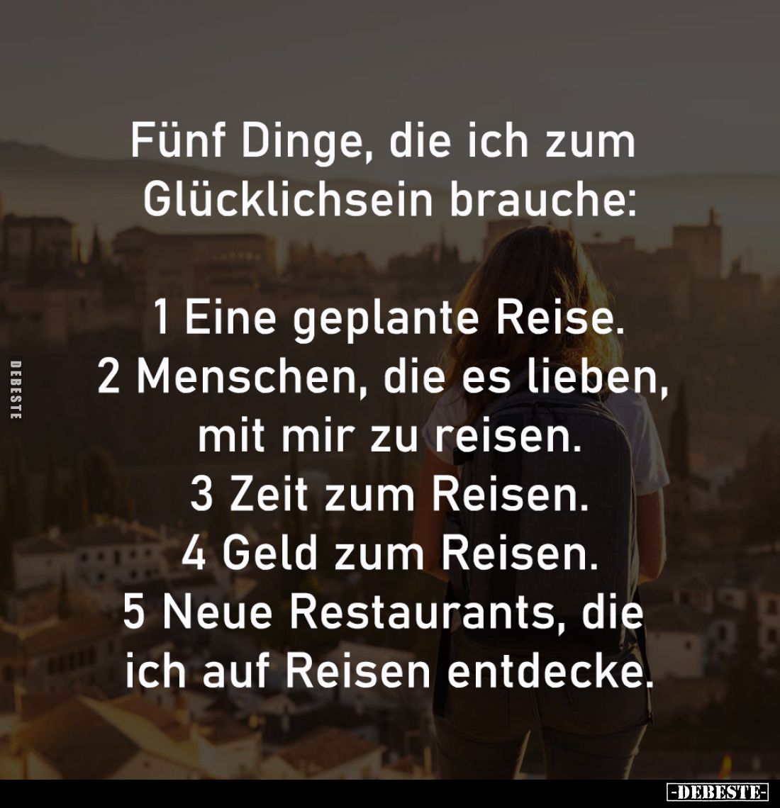 Fünf Dinge, die ich zum Glücklichsein brauche... - Lustige Bilder | DEBESTE.de