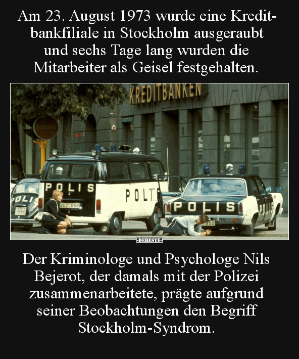 Am 23. August 1973 wurde eine Kreditbankfiliale in.. - Lustige Bilder | DEBESTE.de