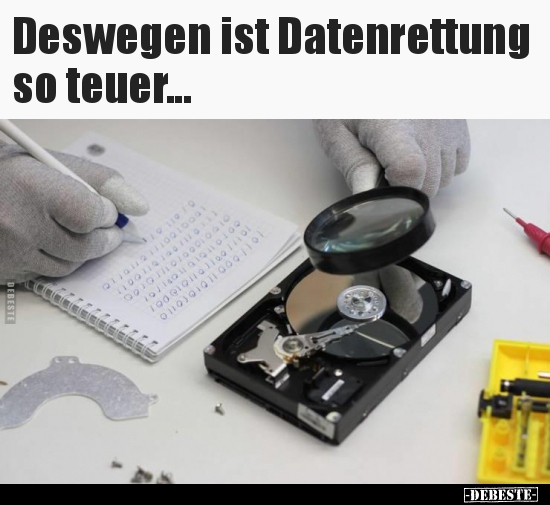 Deswegen ist Datenrettung so teuer...