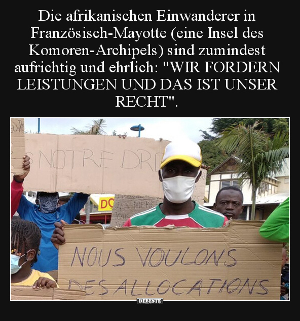 Die afrikanischen Einwanderer in Französisch-Mayotte.. - Lustige Bilder | DEBESTE.de