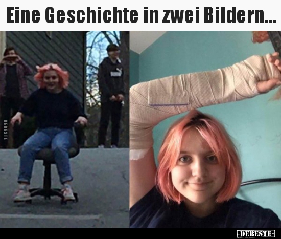 Eine Geschichte in zwei Bildern... - Lustige Bilder | DEBESTE.de