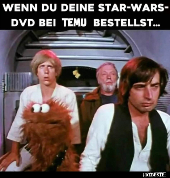 Wenn du deine Star - Wars - DVD bei Temu bestellst.. - Lustige Bilder | DEBESTE.de