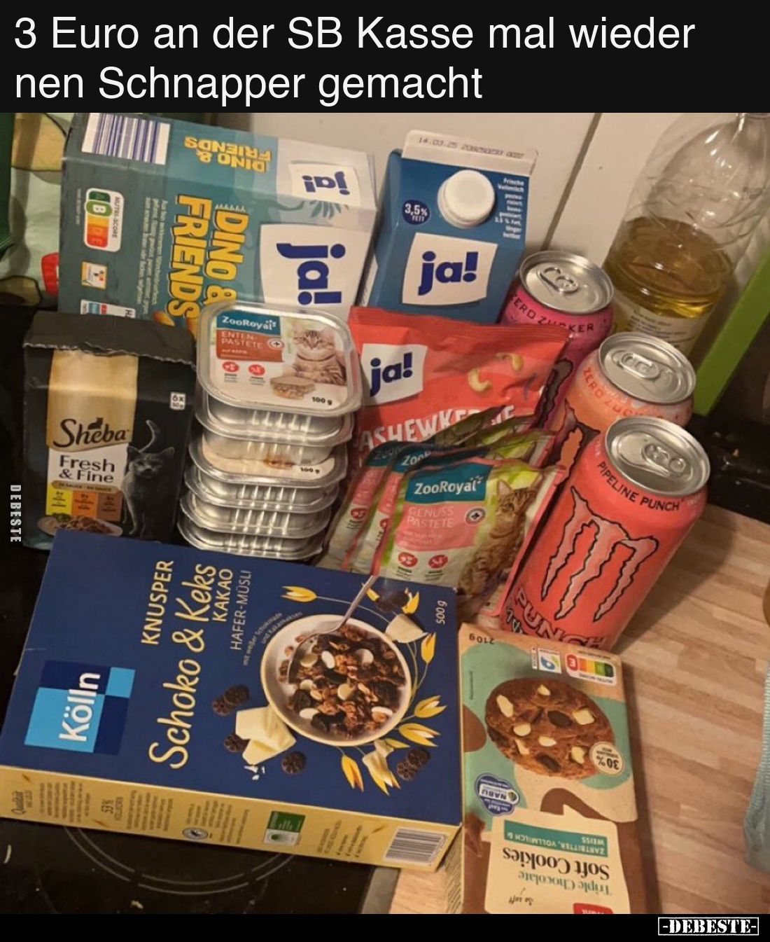 3 Euro an der SB Kasse mal wieder nen Schnapper gemacht.