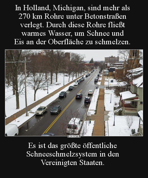 In Holland, Michigan, sind mehr als 270 km Rohre unter.. - Lustige Bilder | DEBESTE.de