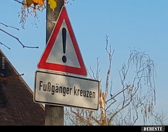 Fußgänger kreuzen... - Lustige Bilder | DEBESTE.de