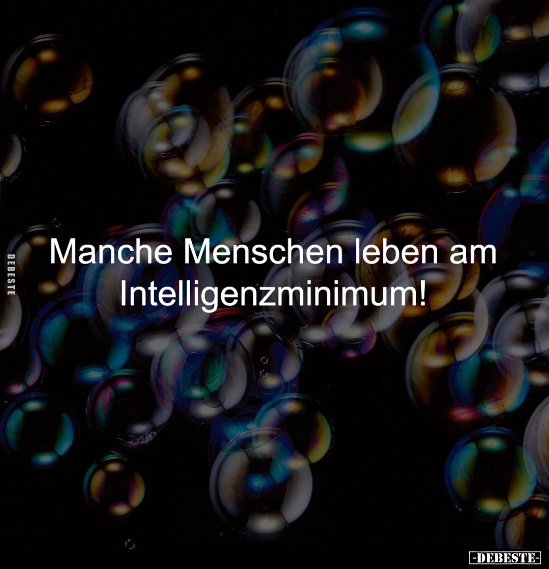 Manche Menschen leben am 
Intelligenzminimum!
