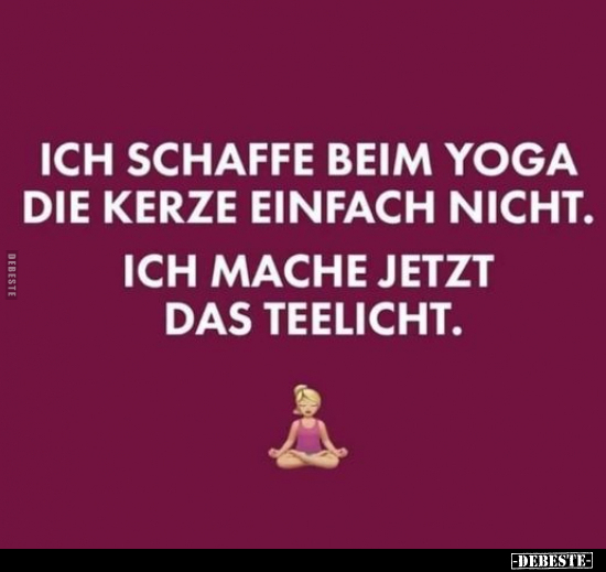 Ich schaffe beim Yoga die Kerze einfach nicht.. - Lustige Bilder | DEBESTE.de