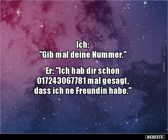 Ich: "Gib mal deine Nummer..." - Lustige Bilder | DEBESTE.de