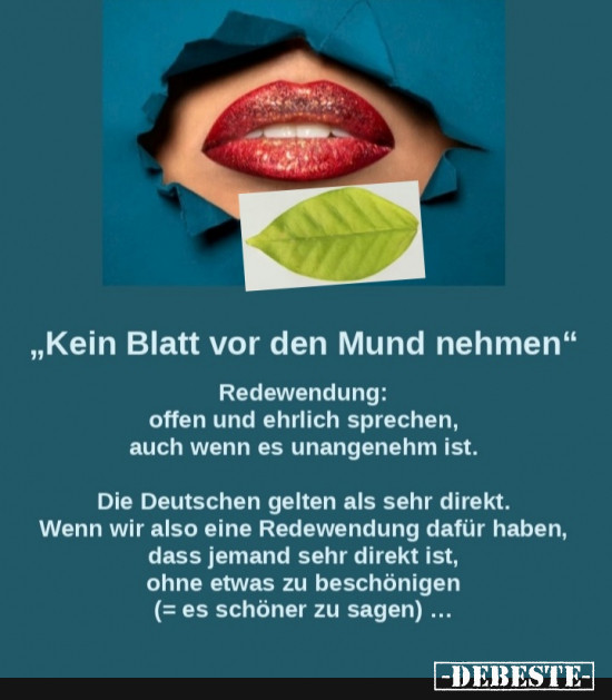 Kein Blatt vor den Mund - Lustige Bilder | DEBESTE.de