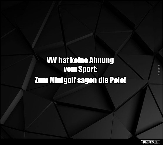 VW hat keine Ahnung vom Sport:  Zum Minigolf sagen die.. - Lustige Bilder | DEBESTE.de