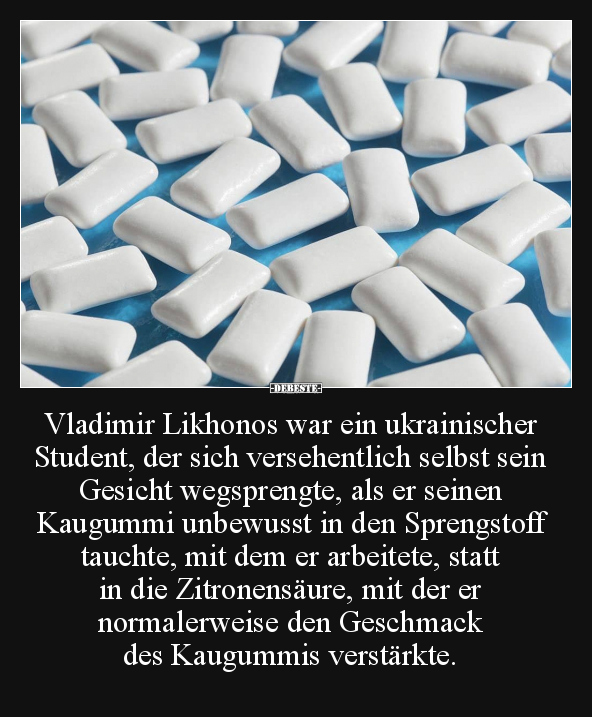 Vladimir Likhonos war ein ukrainischer Student, der sich.. - Lustige Bilder | DEBESTE.de