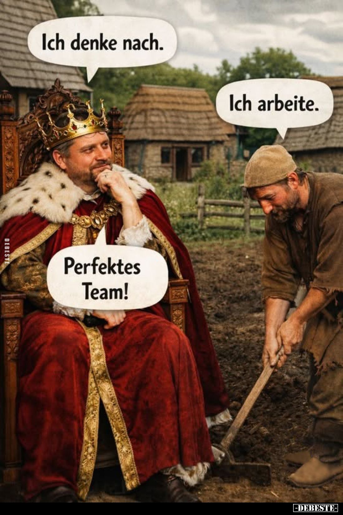 Ich denke nach. Ich arbeite. Perfektes Team!.. - Lustige Bilder | DEBESTE.de