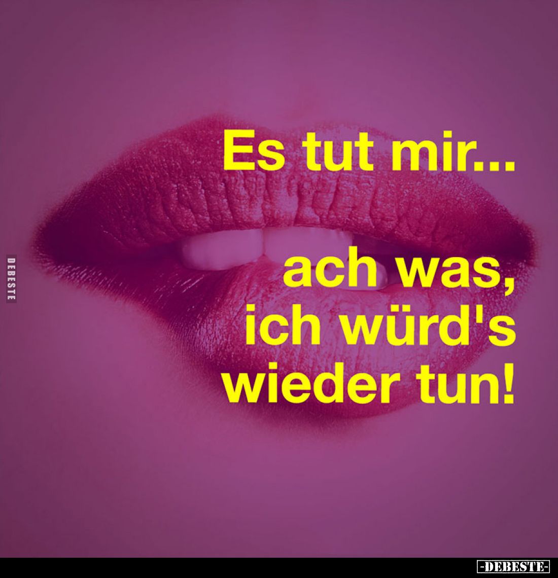 Es tut mir... ach was, ich würd's wieder tun!.. - Lustige Bilder | DEBESTE.de