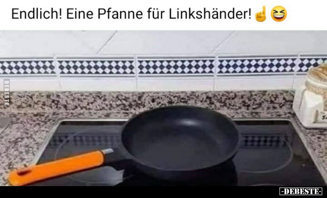 Endlich! Eine Pfanne für Linkshänder!