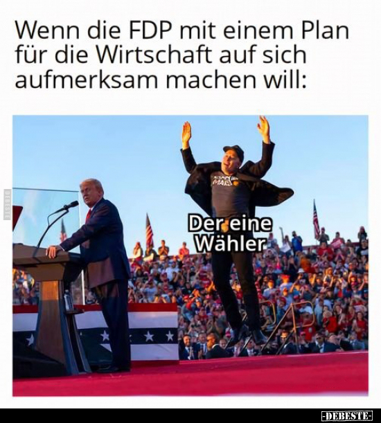 Wenn die FDP mit einem Plan für die Wirtschaft auf sich.. - Lustige Bilder | DEBESTE.de