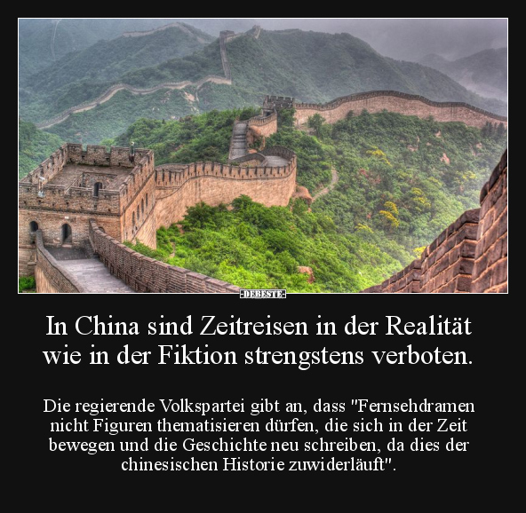 In China sind Zeitreisen in der Realität wie in der.. - Lustige Bilder | DEBESTE.de