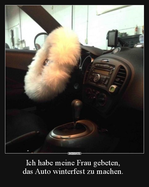 Ich habe meine Frau gebeten, das Auto winterfest zu.. - Lustige Bilder | DEBESTE.de