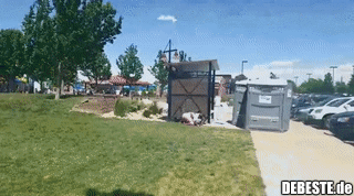 Zum Glück saß da niemand drin..