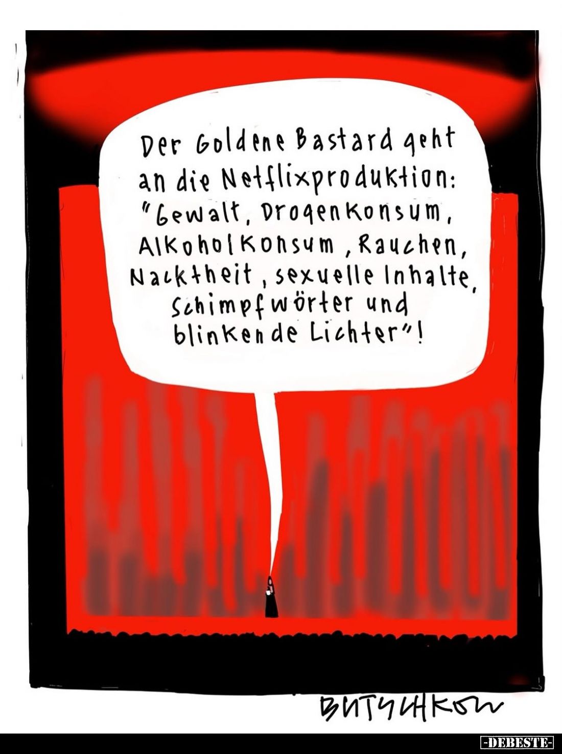 Der Goldene Bastard geht an die Netflixproduktion: "Gewalt, Drogenkonsum, Alkoholkonsum, Rauchen, Nacktheit, sexuelle In...