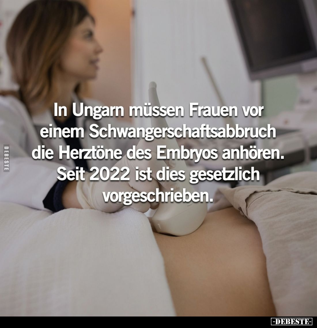 In Ungarn müssen Frauen vor einem Schwangerschaftsabbruch die Herztöne des Embryos anhören.
Seit 2022 ist dies gesetzlich vo...