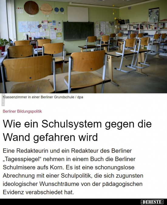 Wie ein Schulsystem gegen die Wand gefahren wird... - Lustige Bilder | DEBESTE.de