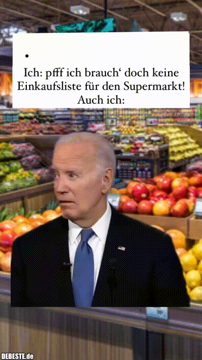 Ich: pfff ich brauch' doch keine Einkaufsliste für den Supermarkt! Auch ich: - Lustige Bilder | DEBESTE.de