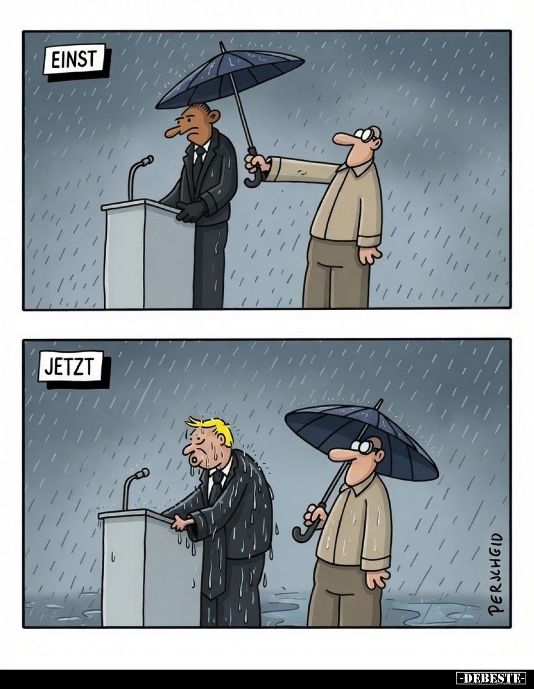 Einst und jetzt.
