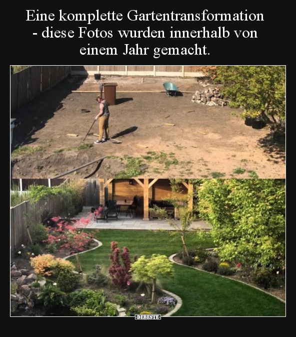 Eine komplette Gartentransformation - diese Fotos wurden.. - Lustige Bilder | DEBESTE.de
