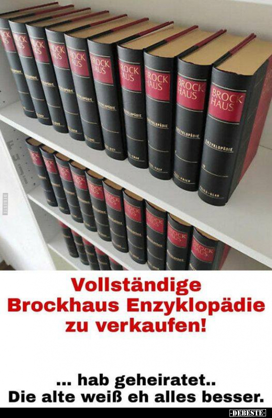 Vollständige Brockhaus Enzyklopädie zu verkaufen!.. - Lustige Bilder | DEBESTE.de