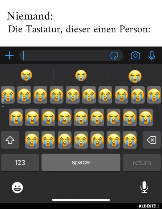 Niemand: Die Tastatur, dieser einen Person.. - Lustige Bilder | DEBESTE.de